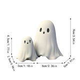 Halloween Ghost Decor - Set of 2 Spooky Resin Ghost Figurines, Cute Finger-Sized Ghost Ornaments for V1366-AZ2-W-16563