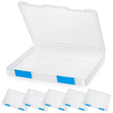 6 Pcs Clear A4 File Box Document Plastic Storage Box Case Board Containers Magazine Protector File V1369-AZ3-W-11714