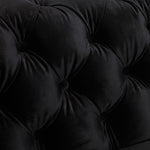 3+2 Seater Sofa Classic Button Tufted Lounge in Black Velvet Fabric with Metal Legs V43-SET-JAQS-3+2-BL