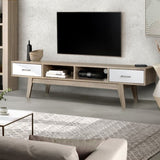 Artiss TV Cabinet Entertainment Unit 180cm Oak White Gary FURNI-G-TONI-TV180-AB