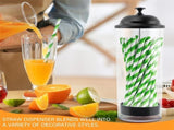 10.6 in Straw Dispenser with Lid, Tutuviw Plastic Straw Holder for Counter, Drinking Straw Organizer V1189-WXFWAL-20260319-00787