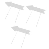 Blank Arrow Signs with Stakes Double Side Water Proof Directional Signs for Wedding Party Decor V1294-YM0901-3111250023911
