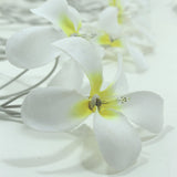 1 Set of 20 LED White Frangipani Flower Battery String Lights Christmas Gift Home Wedding Beach V382-WHFRANGIBATT20