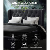 Artiss Bed Frame Queen Size with 4 Drawers Charcoal MILA BFRAME-F-MILA-Q-CHA-ABC