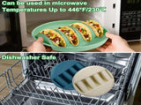 Silicone taco trays 3-pack with dividers Eco-friendly Reusable Taco plates Taco holders V1259-DP01-BO-82