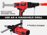 BAUMR-AG 2000W 160mm Handheld Core Drill w/Stand,63mm & 127mm Drill Bit Combo, for Concrete Coring V219-DRLCREBM16H-63