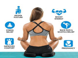 Cooling Gel Seat Cushion for Long Sitting - Memory Foam Chair Pillow for Sciatica Pain Relief V1366-AZ2-W-07616