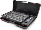 Portable Gas Grill with Removable Grate & Carry Case Dual Fuel Outdoor Stove for Camping, Backyard V1107-CS-BXSKSSKL