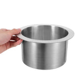 Embedded Drop in Trash Chute Stainless Steel Garbage Can Grommet Plated Silver V1192-AZ-W-19432