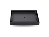 Matt Black 150x150mm Tile Insert Floor Drain Shower Grate 50mm Outlet Watermark V1233-SQTI0150D50BL