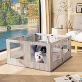 Large Dog Indoor Whelping Box, Tempered Glass & MDF V178-66976