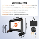 VEVOR Inflatable Movie Screen, 16 FT Inflatable Projector Screen for Outside with Blower and V952-TYPM20CQSCQSRCERLV3