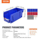 VEVOR Plastic Storage Bin, , Hanging Stackable Storage Organizer Bin, V952-DDWLX12G00006BTMBV0