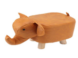 Animal Footstools Lovely Cartoon Innovative Elephant Upholstered Stool for Nursery Bedroom Playroom V1294-YM0703-3116230000211
