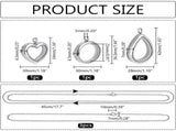 3 Styles Locket Pendant Necklace 304 Stainless Steel Memory Floating Charms Round Memory Necklace V1188-CYX-J02-759