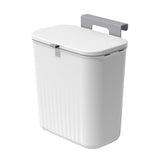 Space-Saving Hanging Trash Can with Lid, Kitchen Cabinet Door Trash Can, Under Sink and Wall Mounted V1366-AZ2-W-23288