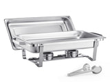 8 Qt 2 Pack Rectangle Chafing Dish Buffet Set Fullsize Pan Stainless Steel V952-ZFXBXGSTGK2J9NBC2V0