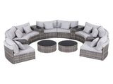 Gardeon 8 Seater Outdoor Sofa Set 14PCS Table Chair Set Rattan Patio Furniture ODF-SOFA-7PC-RTA-GEX2-ABC