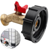 275-330 Gallon IBC Tote Water Tank Adapter 2 Free Brass Hose Faucet Water V1189-LWWAL-20260325-00238