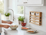 CARLA HOME Bamboo Wrap Organiser, 5 in 1 Dispenser with Cutter for Kitchen V178-36483