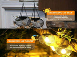 2 Pack Outdoor Solar Lights, Waterproof LED Hanging Lanterns with Warm White Light for Garden, V1189-LC-SD-00048
