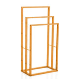 CARLA HOME Bamboo Towel Bar Holder Rack 3-Tier Free Standing for. Towel Racks. Towel Rail V178-36011