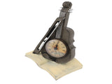 Vintage Design Violin Clock Rests On A Sheet Music Book Resin Violin Model Clock For Favorite V1294-YM0710-3115230131511
