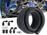 10AN Fuel Line Kit, 3.05 m Fuel Hose Kit, 1.4 cm Nylon Stainless Steel Braided Fuel Line V952-QCYYRYRG7G200XFFSV0