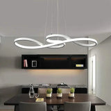 BAMDECOR A022 Modern Designer Infinity LED Chandelier Island Ceiling Pendant Light V255-BAM-A022-120-SILVER