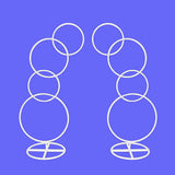 2pcs Round Wedding Arch Backdrop Rings Loops Flower Balloon Lawn Row Stand V63-841751