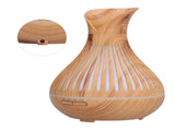 400ml Wood Grain Aromatherapy Diffuser Remote Control Essential Oil Diffuser Night Light Humidifier V1294-YM0901-3113210158012