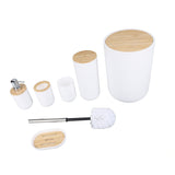 6PCS Bathroom Accessories Set PP Trash Can Soap Dispenser Soap Dish Toothbrush Holder Cup Toilet V1294-YM0901-3112240060811