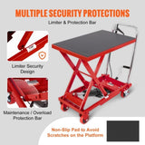 Hydraulic Lift Table Cart, 330lbs Capacity 28.5" Lifting Height, Manual Single Scissor Lift Table V952-DJYYSJPTCHS4NLPJYV0