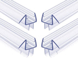 4-Pack Frameless Shower Door Bottom Seal for 3/8 Inch Thick Glass Doors Stop Shower Leaks and V1258-DP02-C-608