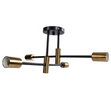 4 Light Ceiling Mount Lamp 360&deg Rotation Adjustable Wrought Iron Ceiling Light for Dining Room V1294-YM0523-3119220016511