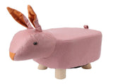 Cute Animal Footstool with Soft Padded Cushion and Prevent Slip Feet Small Footrest Stools for Kids V1294-YM0703-3116230004212