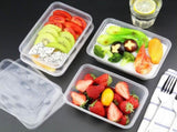 500pcs 350ml Reusable Food Containers Plastic Meal Prep Storage w/Lids - BPA Free V563-FC0350-25-20PK