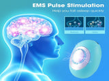 Winter Sleep Aid Bundle - Black Handheld EMS Pulse Device with 15 Levels and Black Imitation Silk V888-ELOSUNG53617