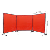 Welding Screen with Frame, 6' x 6' 3 Panel Welding Curtain Screens, Flame-Resistant Vinyl Welding V952-SMSHJPF6X6YCUPLA3V0
