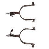 2 PCS Cowboy Horse Spurs Outdoor Garden Retro Spurs Saddlery Equipment with Cow Icon V1294-YM3111220277111-0421