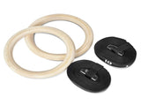 Wooden Gymnastic Rings with Adjustable Straps V1409-SKU-2271