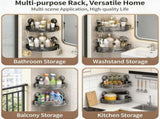 Triangle Shower Caddy, Corner Suction Cup Shower Shelf, No Drilling Bathroom Organizer, Heavy-Duty V1366-AZ2-W-11584