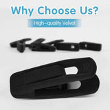 Black Velvet Hanger Clips , Strong Finger Clips Velvet Hangers, Skirt Hanger Clips Fit V1259-DP01-F-67