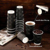 500 Triple Wall Paper Coffee Cups 8oz Takeaway Take Away Wax Free Bulk V563-PA0812-25-1BOX