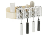 Cute Bear Toothbrush Shelf with Automatic Toothpaste Squeezer Plastic Punch Free Save Space Wall V1294-YM0901-3112230064513