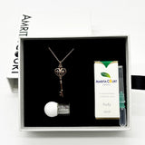Gift Box - Key Rose Gold Aroma Necklace Purify Oil Blend V760-GBAJ - 39
