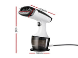 Devanti Clothes Steamer, 1500W Powerful Fast 30s Heat-Up Continuous Steam Lock 160ml Tank Fabric SI-PORT-0032-WH