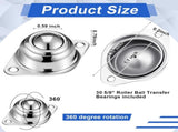 30 Pcs 5/8" Roller Ball Transfer Bearings Carbon Steel Round Ball Bearing Rollers Casters for V1258-DP02-C-2864