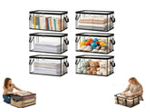 Storage Bins, Pvc Black Toy Storage Bag, Clear StorageBins with Zipper, The Clear Storage V1369-AZ3-W-13595
