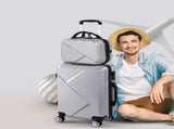 Slimbridge 2pcs 20"Travel Luggage Set Grey LG1006-GY